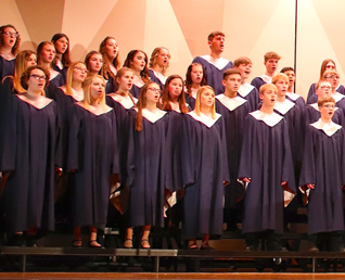 High School choir singing during a concert